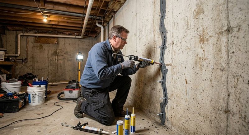 Basement Crack Repair in Detroit Lakes, MN