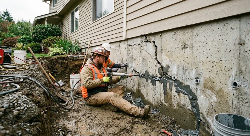 Basement Crack Repair in Detroit Lakes, MN