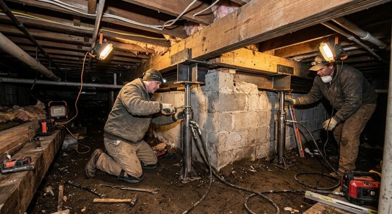 Basement Foundation Repair in New York Mills, MN