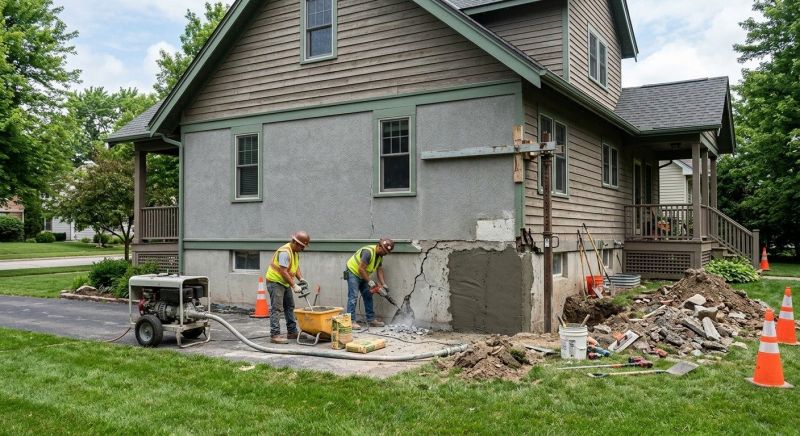 Building Foundation Repair in New York Mills, MN