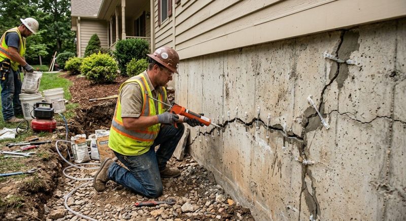 Cracked Foundation Repair in Becker County, MN