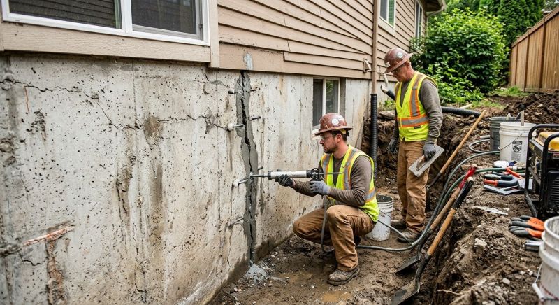 Cracked Foundation Repair in Dent, MN