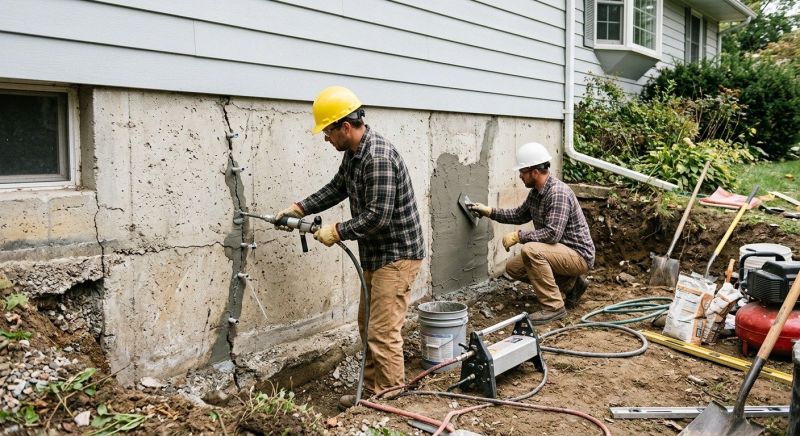 Cracked Foundation Repair in Perham, MN