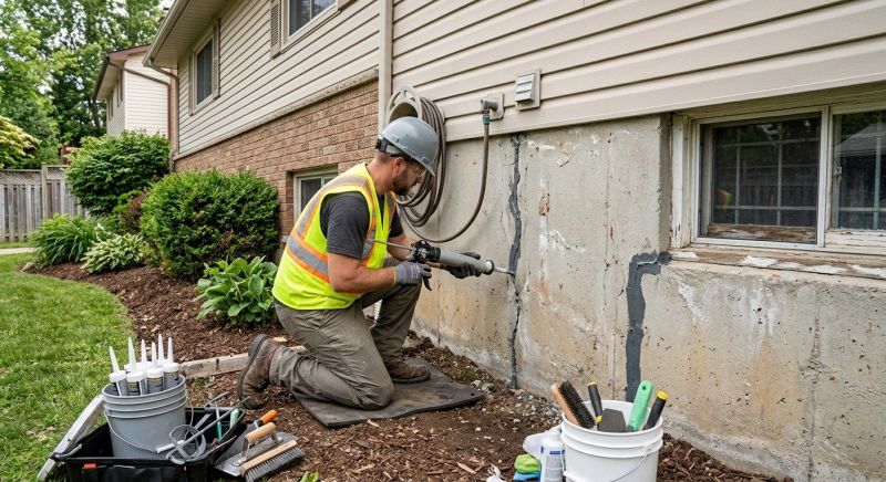 Foundation Crack Sealing in Detroit Lakes, MN