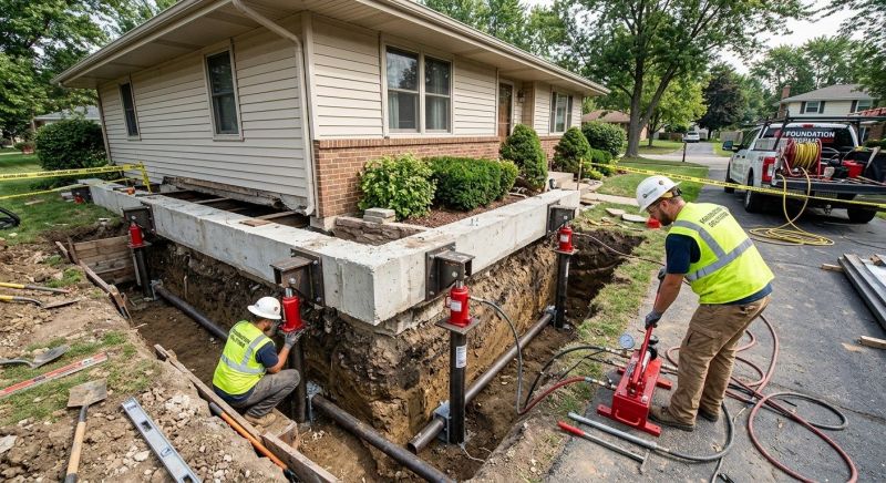 Foundation Jacking in Dent, MN