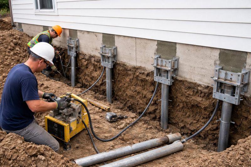 Helical Piers Installation in Detroit Lakes, MN