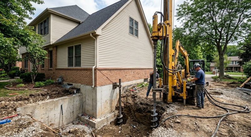 Helical Piers Installation in Detroit Lakes, MN