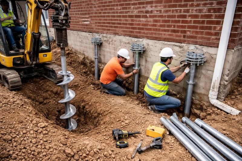 Helical Piers Installation in Detroit Lakes, MN