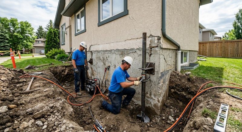 Helical Pile Installation in Detroit Lakes, MN
