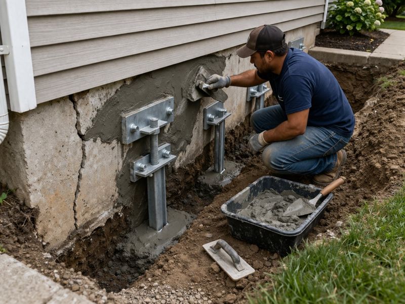 House Foundation Repair in Dent, MN