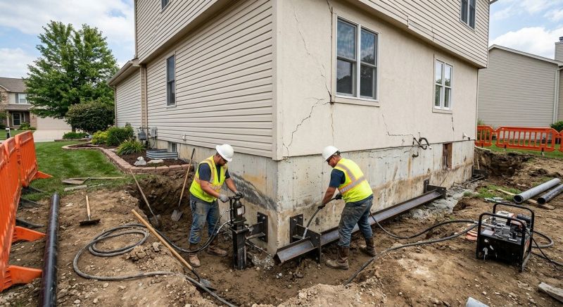 Sinking Foundation Repair in Becker County, MN