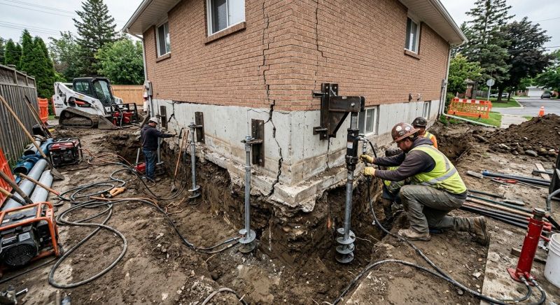 Sinking Foundation Repair in Dent, MN