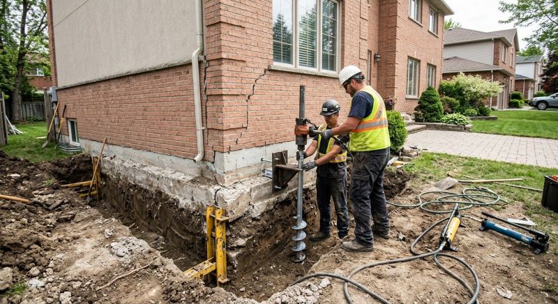 Sinking Foundation Repair in Dent, MN