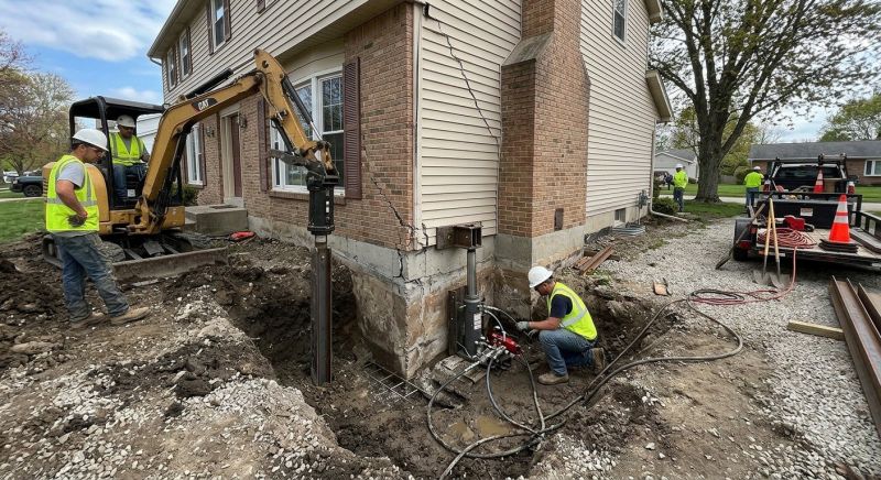 Sinking Foundation Repair in Dent, MN