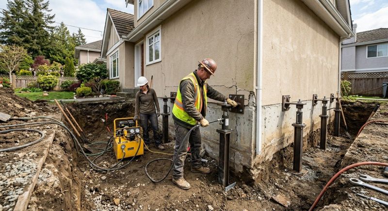 Sinking Foundation Repair in Detroit Lakes, MN