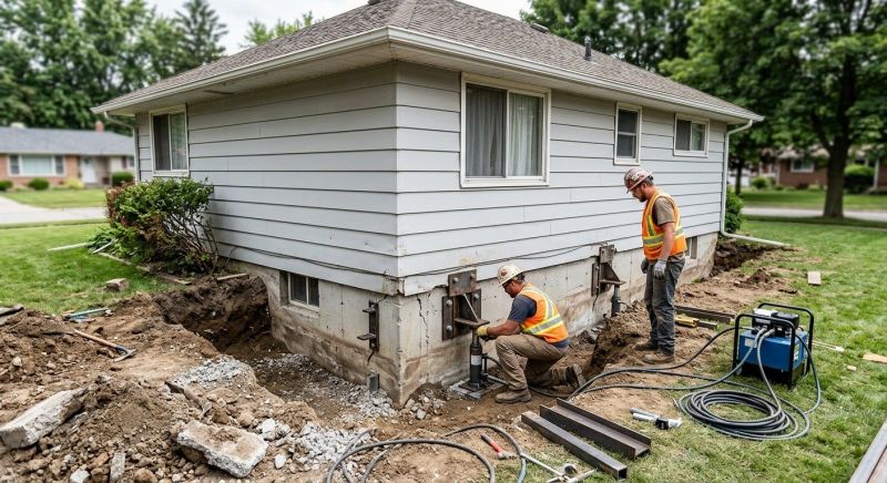 Sinking Foundation Repair in New York Mills, MN